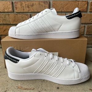 Authentic Adidas Originals Superstar x Parley “White Black” Shoes Sz 10.5 NIB